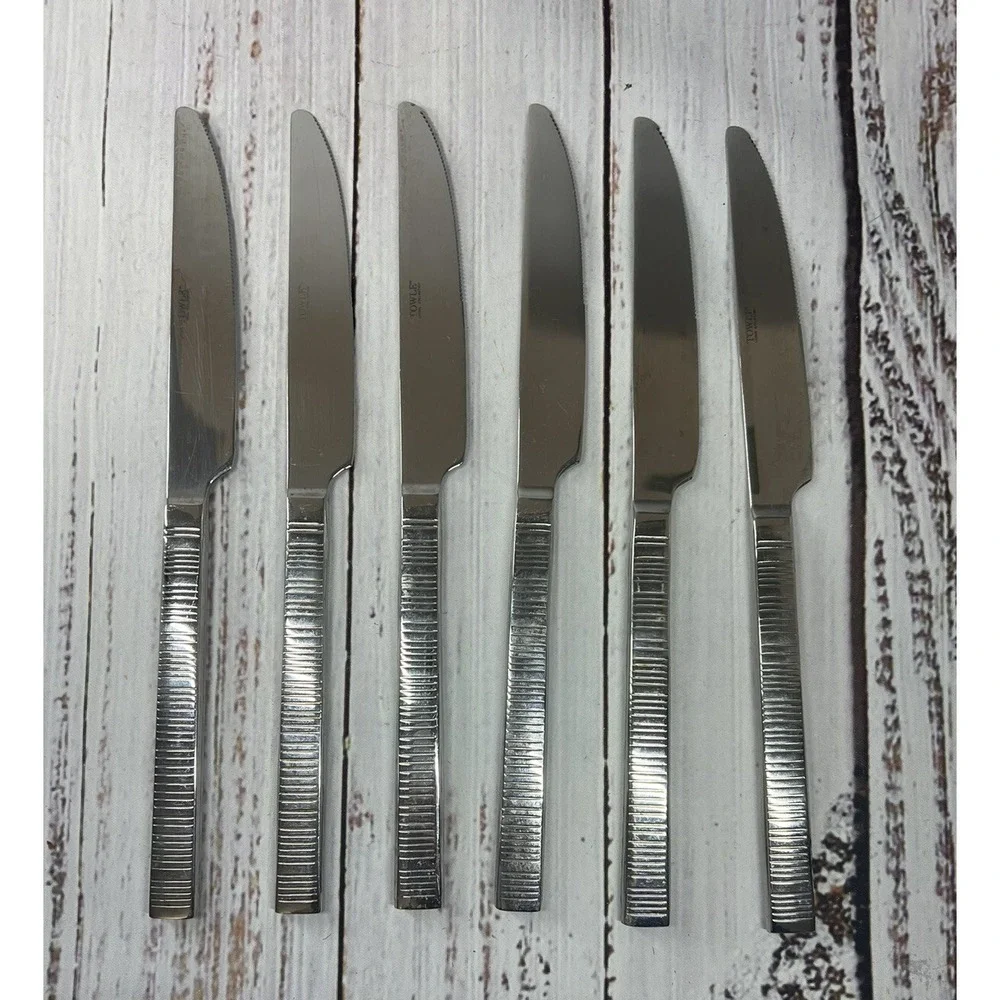 Towle Griffin 18/0 Stainless Steel Dinner Knives Living Collection Lot of 6